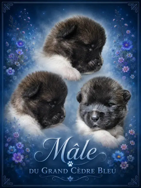 Akita Americain  Chiot N°1 Du Grand Cèdre Bleu