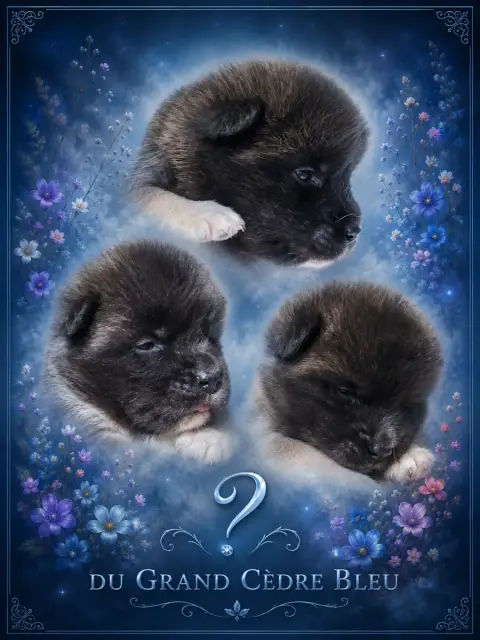 Akita Americain  Chiot N°2 Du Grand Cèdre Bleu