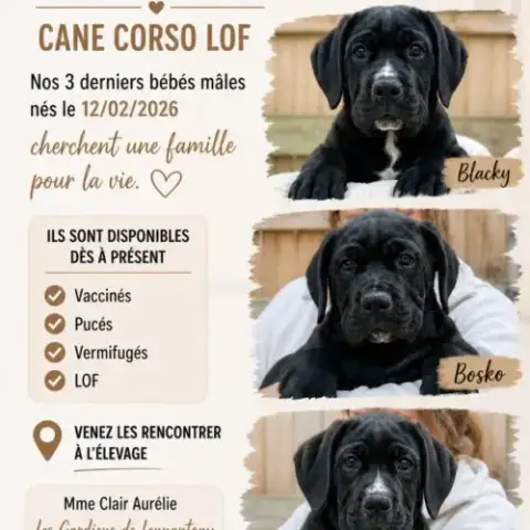 Chiots Cane Corso Lof