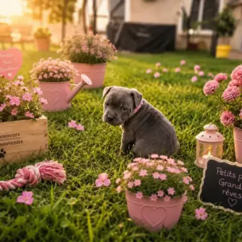 Magnifique Chiot Staffie Bleu