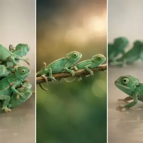 Magnifique Bébé Chamaeleo Calyptratus