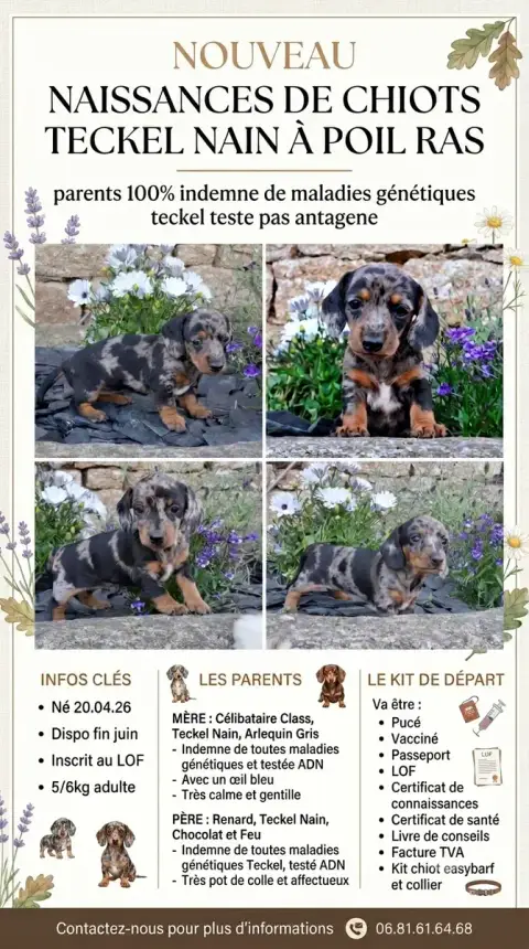 Teckel Poil Ras  Chiot N°3