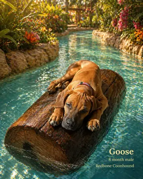 Goose – 8 Month Redbone Coonhound