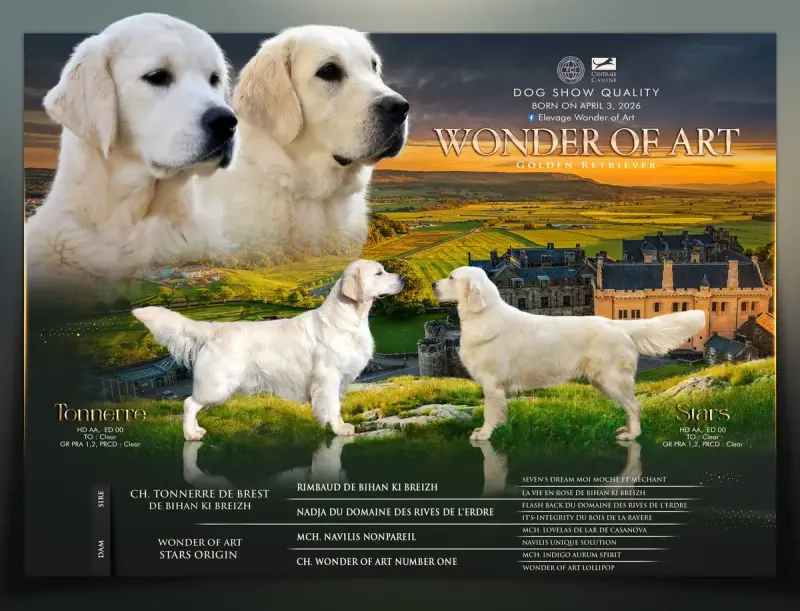 Portée Golden Retriever — Wonder Of Art