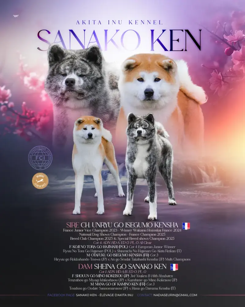 Portée Akita Inu — Sanako Ken